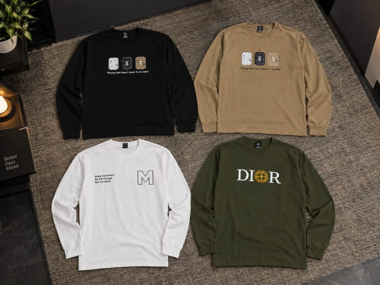 Premium Graphic Full-Sleeve T-Shirts 👕 wholesale product on DirectStock Pakistan
