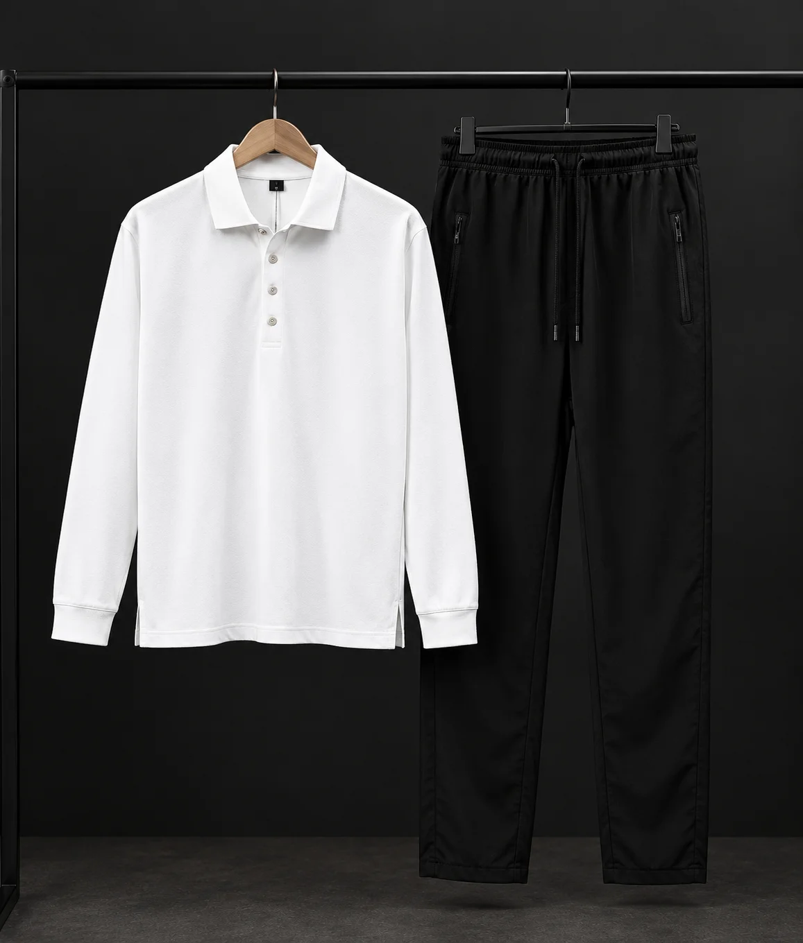 White Polo Co-Ord Set 🖤🤍 wholesale product on DirectStock Pakistan