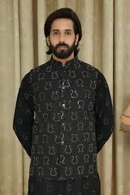 embroided men's waistcoat wholesale product on DirectStock Pakistan